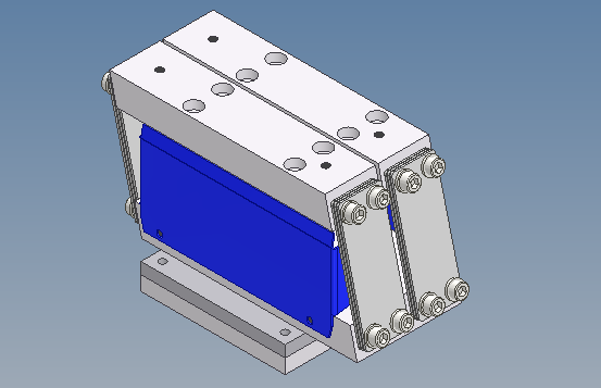 Linearförderer VLF12 Technische Zeichnung eines Linearförderer VLF12 mit Metallrahmen und Schrauben.